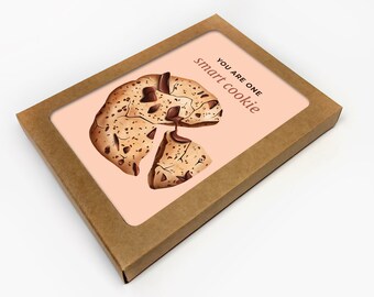 Funny Graduation Card Set of 10: Smart Cookie Pun