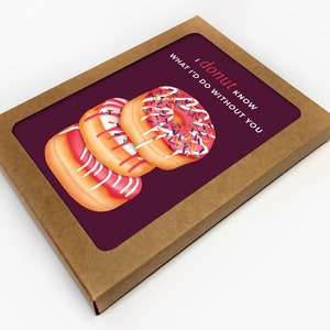 Donut Pun Friendship Card Set of 10: Love & Appreciation