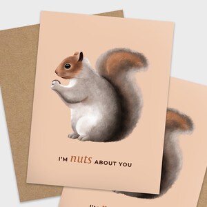 Funny Love Card Set of 10 / Nuts About You Pun Anniversary Cards / Romantic Valentines / For Husband / Wife / For Boyfriend / Girlfriend image 2