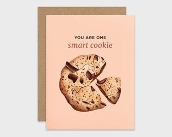 Smart Cookie Graduation Card: Pun Greeting Card