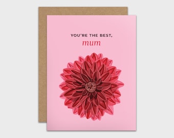 Mother's Day Card / Appreciation Card / Thank You Mom Card / Thank You Mum Card / Greeting Card / Flower Pun / Flower Card