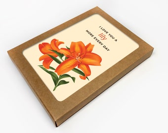 Appreciation Card Set of 10 / Mother's Day Cards / Father's Day Cards / Flower Pun Cards / I Love You Cards / Thank You Cards / Valentines