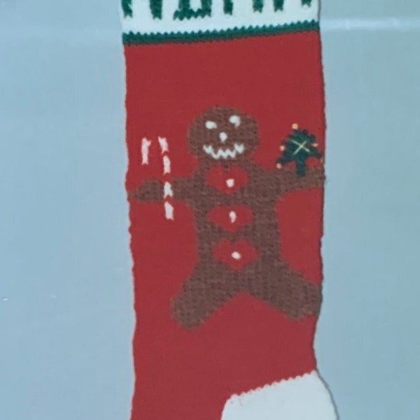 Gingerbread Stocking Knitting Pattern Downloadable Christmas