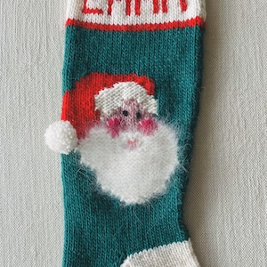 Santa Christmas Stocking Knitting Pattern Downloadable Christmas