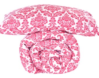 Raspberry Damask Doona Cover - Single