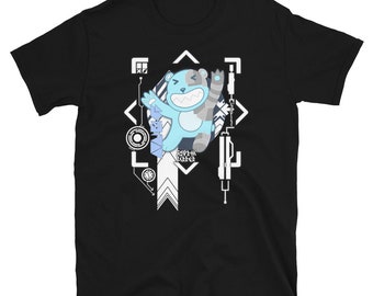 CyBRRR - Cyberpunk Short-Sleeve Unisex T-Shirt (Fronte & Retro)