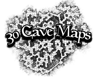 30 Mappe delle caverne di D&D disegnate a mano