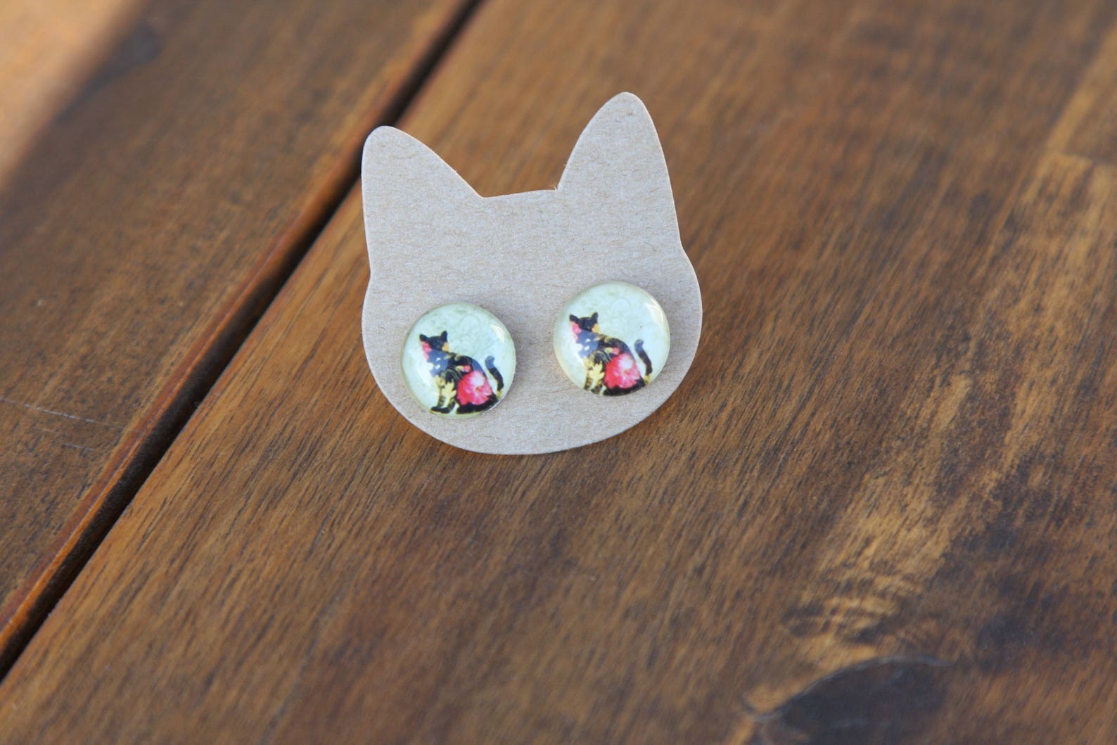 Vintage Cat Earrings Etsy