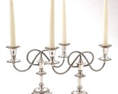 Beautiful Pair Silver Plated Candelabra - circa 1890