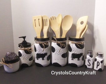Cow Kitchen Decor Etsy