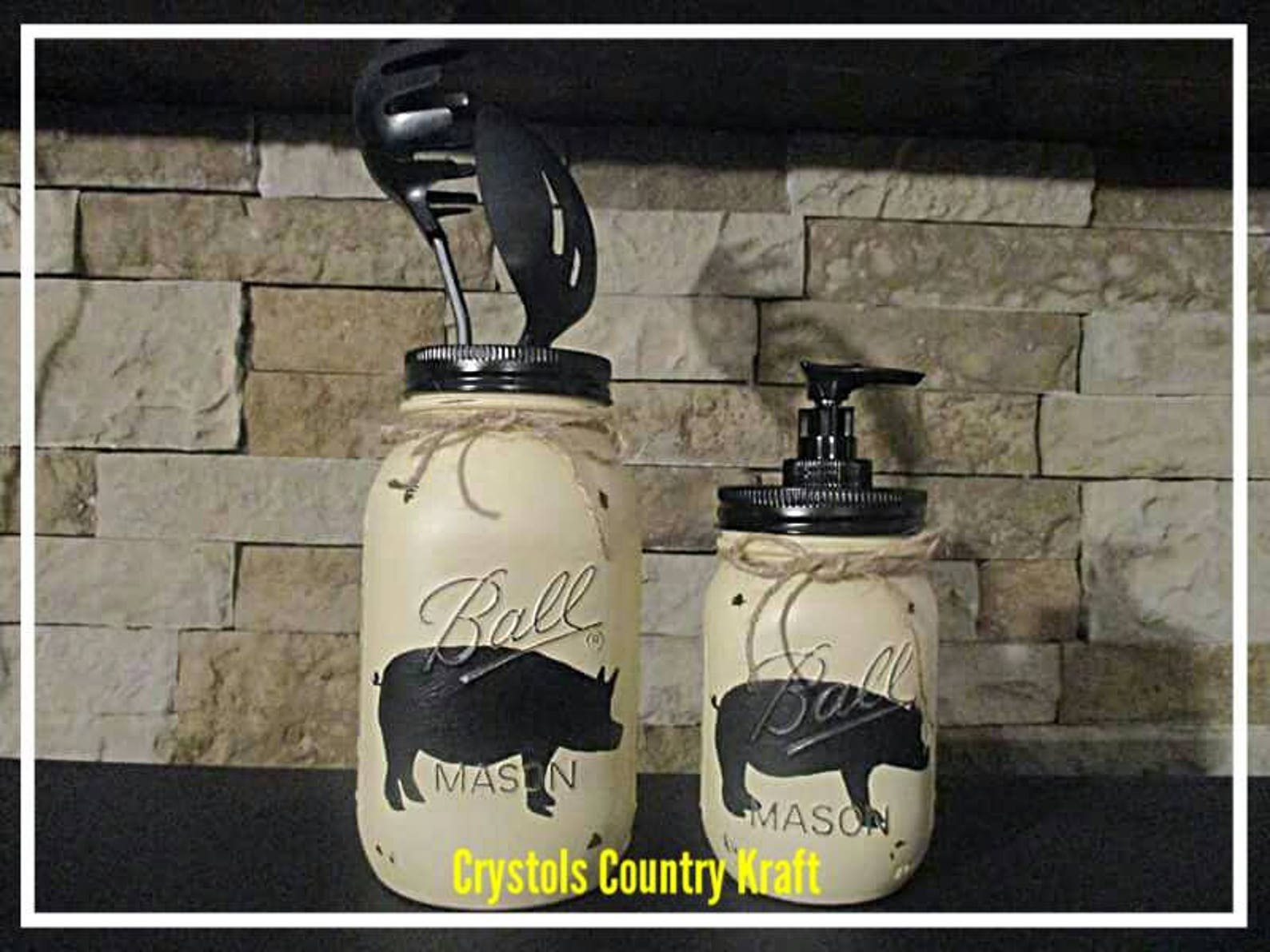 Pig Kitchen Sets Pig Soap Dispenser Pig Cookie Jar Pig - Etsy