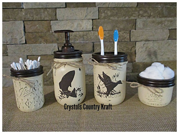 Duck Hunting Bass Fish Bathroom Decor Bass Soap Pumpduck Etsy