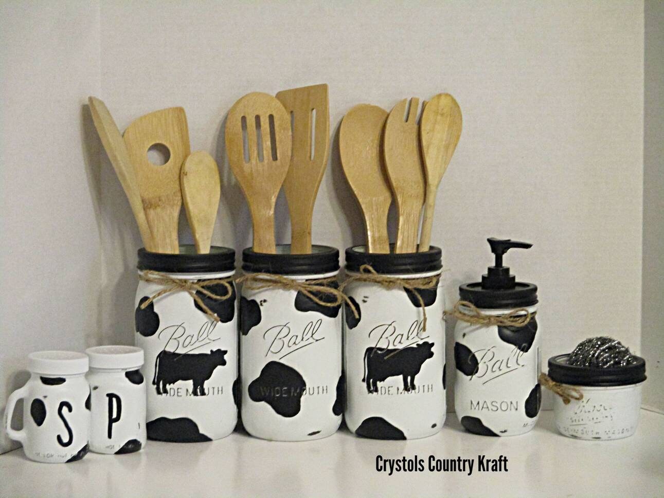 Farm House Kitchen Canister Set Farm Animal Decor Cow Etsy Farm House Kitchen Canister Set Farm Animal Decor Cow Etsy
