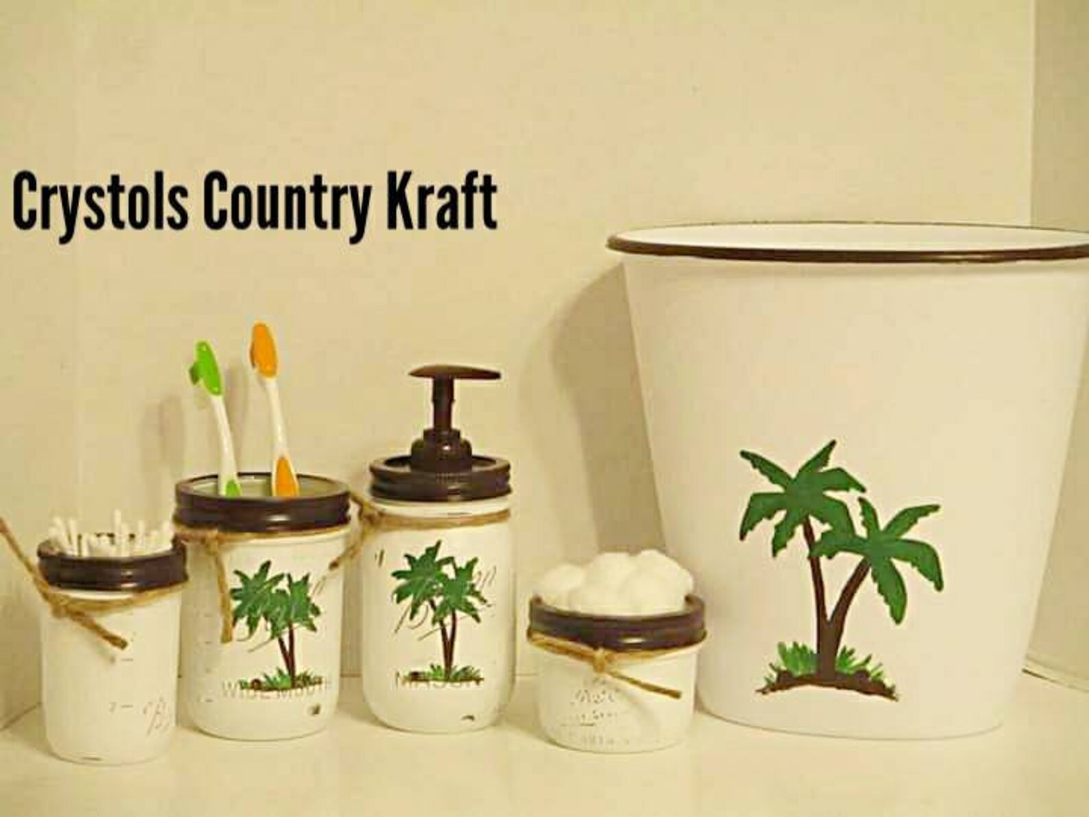 Palm Tree Bathroom Decor Tropical Beach Decorpalm Tree Etsy