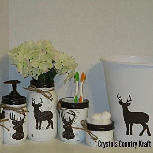 Deer Buck Bathroom Decor Deer Soap Pump Deer Toothbrush Etsy