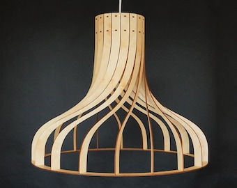 Wood Pendant Light ,Modern Chandelier Lighting, Hanging Dining Lamp, Ceiling Light Fixture ,Geometric Lamp ,Contemporary lamp, wooden light