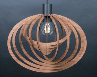 Trälampa, pendellampa, trälampa, träpendellampa, träarmatur, hängande lampa, takarmatur, taklampa taklampa, modern