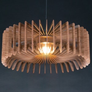 Wood Pendant Light,Wooden light,Modern Chandelier Lighting, Hanging Dining Lamp, Ceiling Light Fixture ,Geometric Lamp ,Contemporary lamp