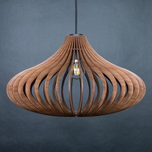 Lustre en bois, plafonnier en bois, suspension en bois, suspension, éclairage de lustre, plafonnier, abat-jour, lampe en bois, moderne