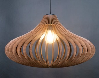 Plafonnier en bois, suspension en bois, suspension, suspension scandinave, lampe à manger suspendue, luminaire suspendu, suspension en bois