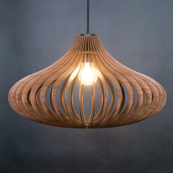 Plafonnier en bois, suspension en bois, suspension, suspension scandinave, lampe à manger suspendue, luminaire suspendu, suspension en bois