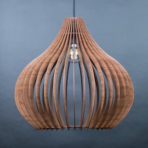 Mid century modern light, wooden pendant light, wood lamp,Scandinavian lamp, wooden shade, wood light,modern light,wood fixture,pendant lamp