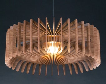 Wood Pendant Light,Wooden light,Modern Chandelier Lighting, Hanging Dining Lamp, Ceiling Light Fixture ,Geometric Lamp ,Contemporary lamp