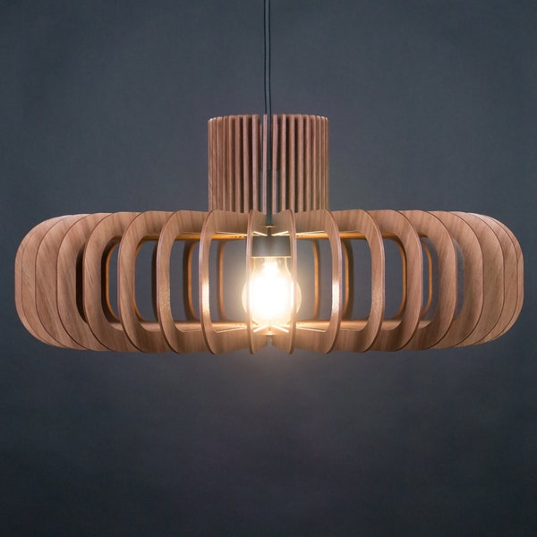 Lumière pendante en bois, lustre en bois, lumière pendante en bois, lumière pendante, luminaire en bois, lumière scandinave, luminaire en bois, lumière en bois, moderne