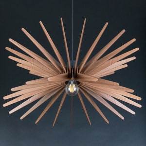Wood Pendant Light ,Modern Chandelier Lighting, Hanging Dining Lamp, Ceiling Light Fixture ,Geometric Lamp ,Contemporary lamp, wooden light