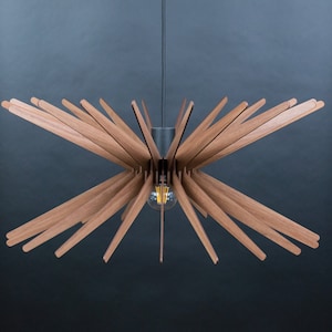 wood ceiling lamp,wooden ceiling light, chandelier lighting,Geometric Lamp,dining light, pendant light, pendant lights wood,modern light image 1