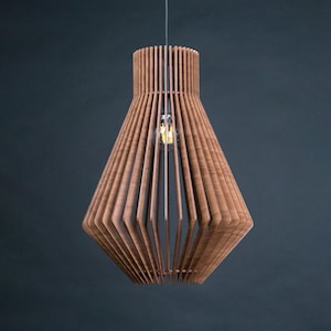 Wood Pendant Light, wooden light, Hanging Dining Lamp, Modern Chandelier Lighting, Ceiling Light Fixture, Geometric Lamp ,Contemporary lamp