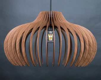 Wood Pendant Light ,Modern Chandelier Lighting, Hanging Dining Lamp, Ceiling Light Fixture ,Geometric Lamp ,Contemporary lamp, wooden light