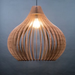 Scandinavian pendant, wooden pendant light, mid century modern light, scandinavian lamp, wooden shade, wood light, modern light, wood lamp