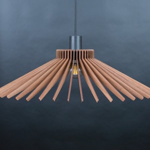 Wood Pendant Light ,Modern Chandelier Lighting, Hanging Dining Lamp, Ceiling Light Fixture ,Geometric Lamp ,Contemporary lamp, wooden light