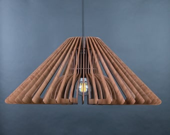 Pendelleuchte aus Holz, modernes Licht der Mitte des Jahrhunderts, skandinavisches Licht, hölzerne Deckenlampe, moderne Pendel, skandinavische Lampe, Holzlampe