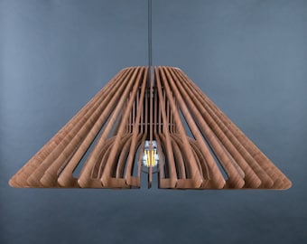 Lampada a sospensione in legno, lampada in stile moderno di metà secolo, lampada scandinava, lampada da soffitto in legno, lampada a sospensione moderna, lampada scandinava, lampada in legno