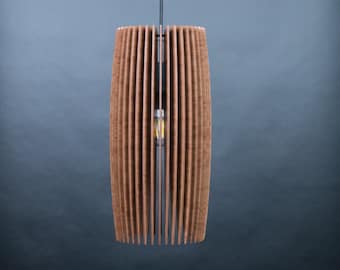 Mid Century Modern, Moderne Pendelleuchte, Holzleuchte, Holz Pendelleuchte, Holz Deckenlampe, Moderne Lampenschirm, Skandinavisches Licht