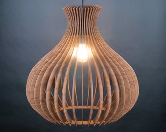 Wood Pendant Light, mid century modern Wooden pendant light, wood ceiling lamp Wooden pendant lamp, Pendant lampshade, modern lampshade