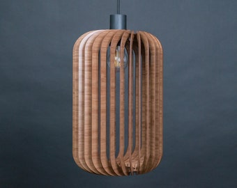 Lámpara colgante de madera, lámpara de madera, luminaria de madera, lámpara moderna de mediados de siglo, luminaria moderna, lámpara de techo, lámpara colgante, araña de madera, nórdico
