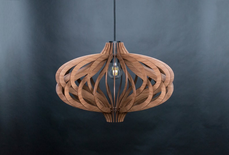 Mid century modern,pendant lamp, pendant light, wood ceiling lamp, wooden ceiling light, wood lamp, pendant lights wood, modern light, lamp image 3