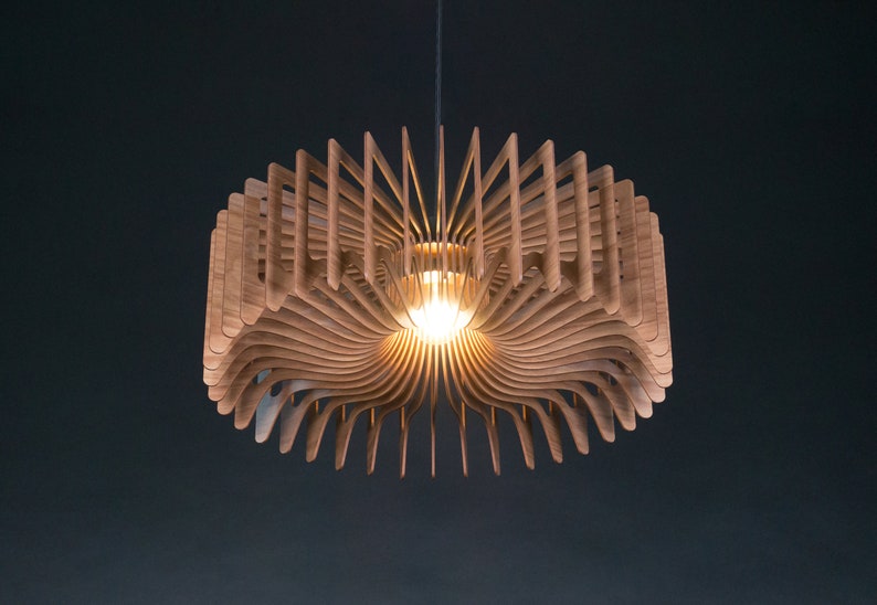 Kronleuchter Beleuchtung,Holz Deckenleuchte,Holz Deckenleuchte,Geometrische Lampe,Essen Licht,Holz Pendelleuchten,modernes Licht Bild 6