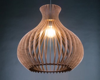 Mid Century Modern Lampe, Holz Leuchte, skandinavische Lampe, Deckenleuchte, Mid Century Modern Leuchte,Pendelleuchte