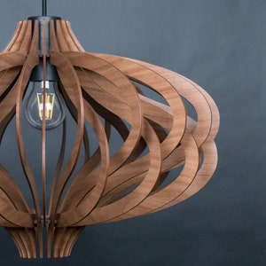 Mid century modern,pendant lamp, pendant light, wood ceiling lamp, wooden ceiling light, wood lamp, pendant lights wood, modern light, lamp image 5