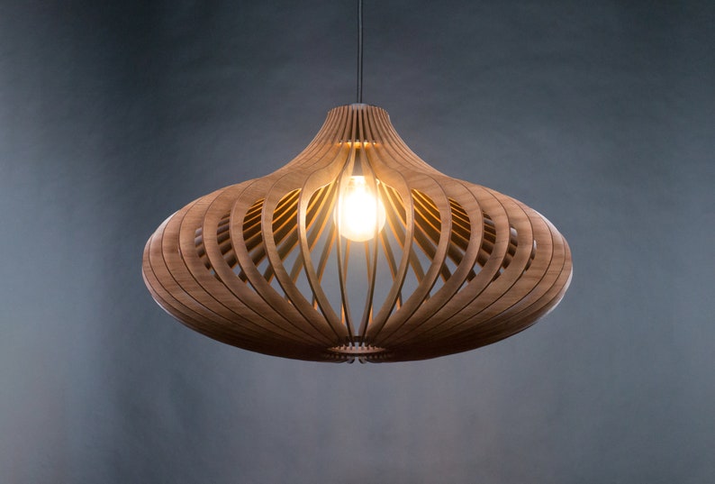 Plafonnier en bois, suspension en bois, suspension, pendentif scandinave, lampe à manger suspendue, luminaire suspendu, suspension en bois image 3