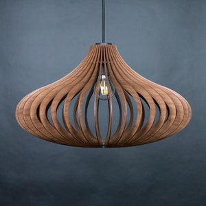 Plafonnier en bois, suspension en bois, suspension, pendentif scandinave, lampe à manger suspendue, luminaire suspendu, suspension en bois image 7