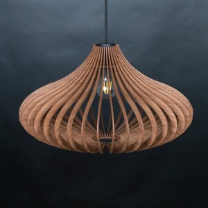 Plafonnier en bois, suspension en bois, suspension, pendentif scandinave, lampe à manger suspendue, luminaire suspendu, suspension en bois image 9