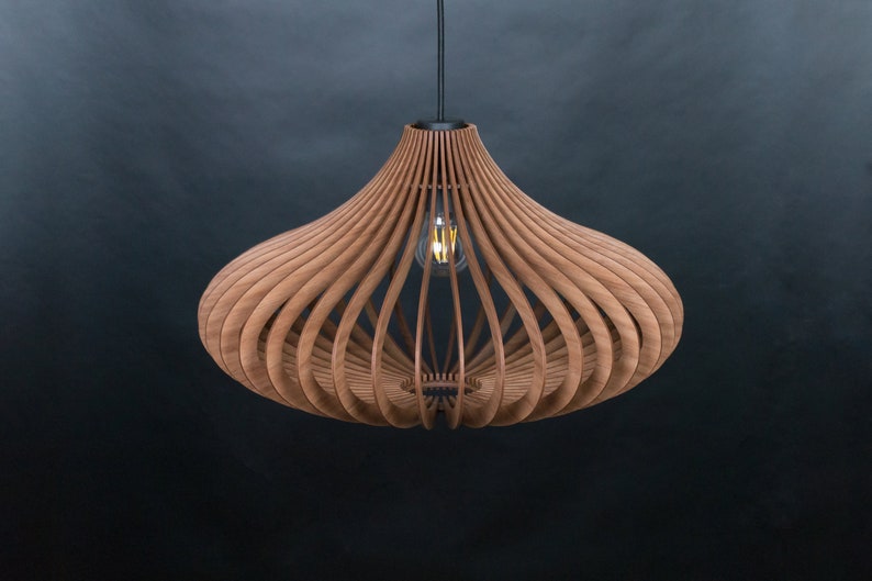 Plafonnier en bois, suspension en bois, suspension, pendentif scandinave, lampe à manger suspendue, luminaire suspendu, suspension en bois image 9