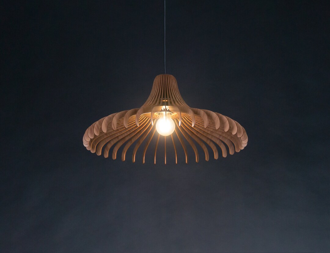 Scandinavian Light, Pendant Light, Wood Pendant Light, Pendant Fixture ...