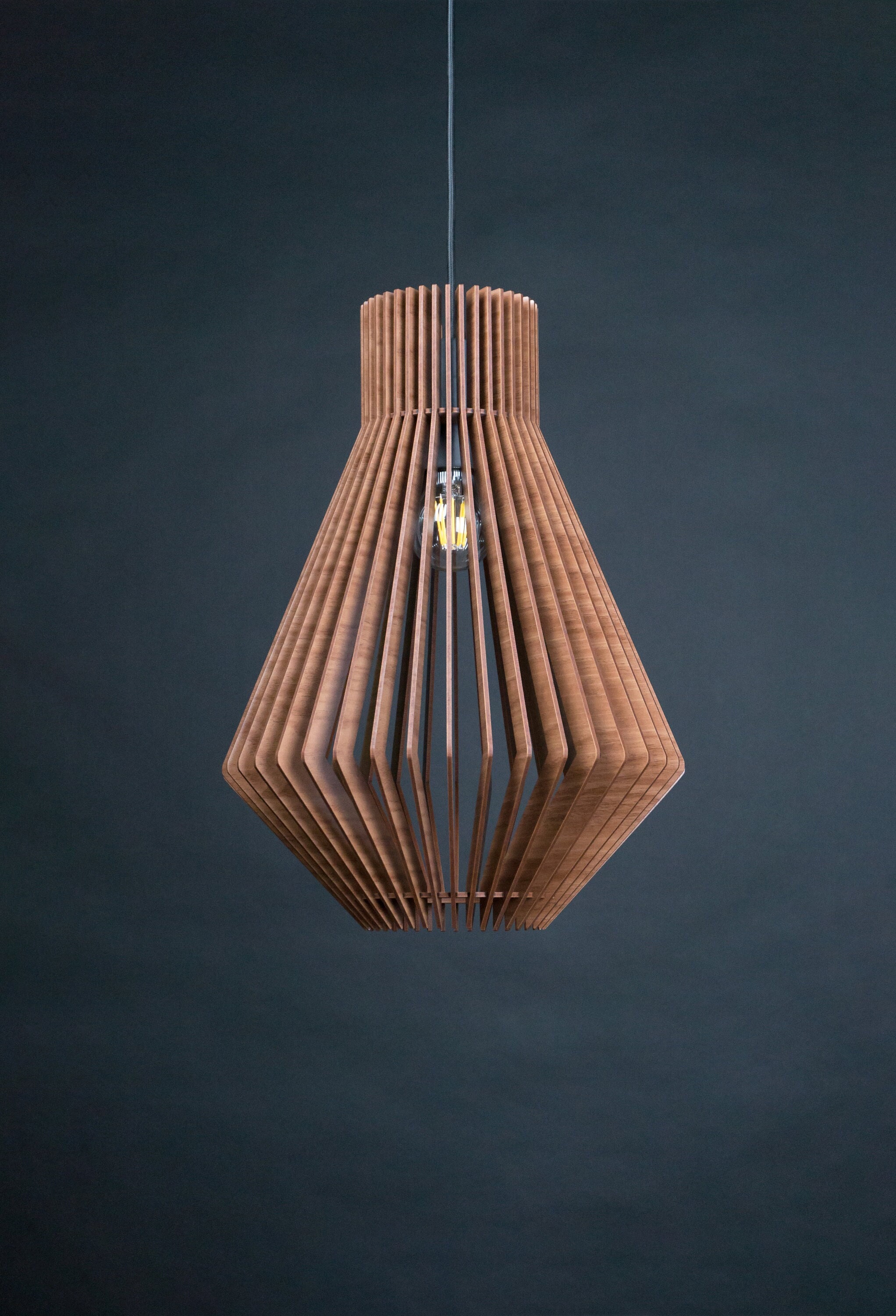 Wood Pendant Light Wooden Light Hanging Dining Lamp Modern