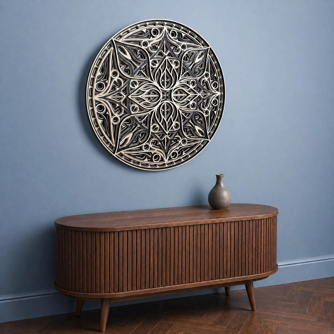 Mandala Wall Art, Sacred Geometry Decor in Wood for Boho Homes - Etsy